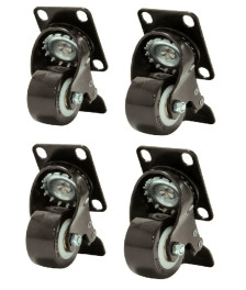 Set castors with brake for all server racks