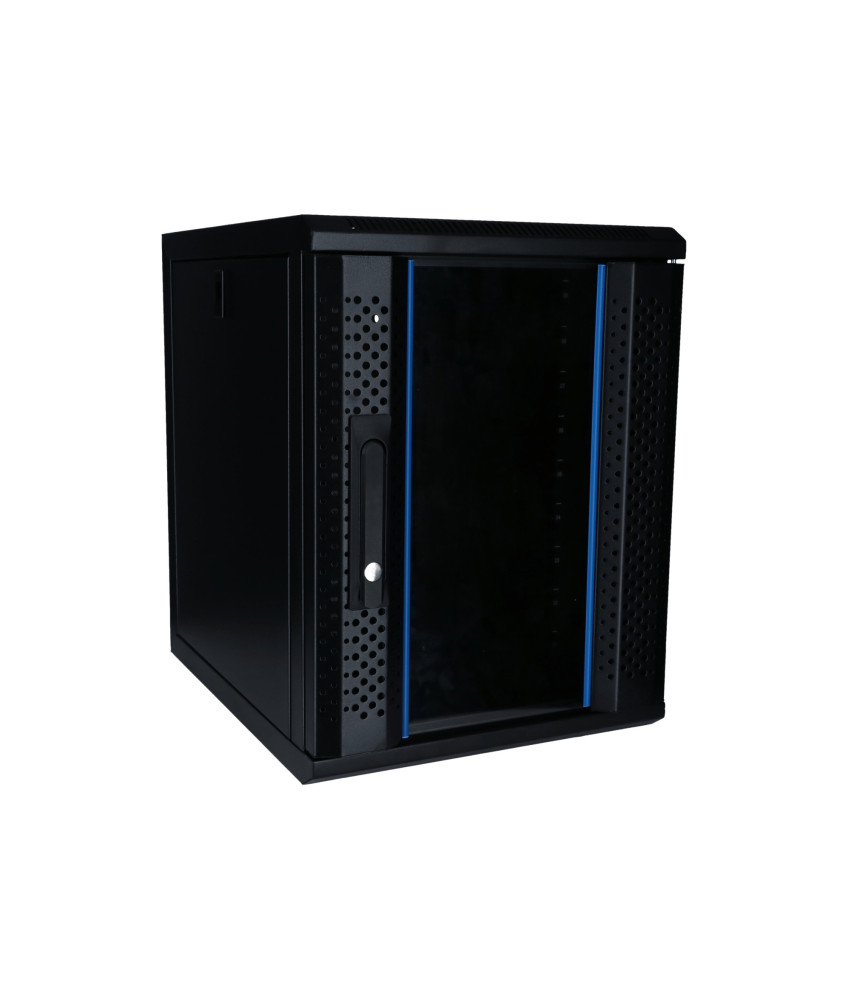 10 inch 9U server rack with glass door 370x450x486mm (WxDxH)