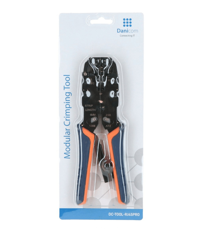 Professional crimping pliers, metal, suitable for RJ45 and RJ11