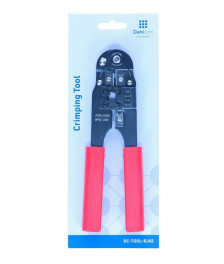 Crimp Zange für RJ 45 Stecker mit Kabelschneider und Abisolierer