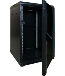 18U server rack with glass door 600x600x1000mm (WxDxH)