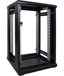 18 HE 19” Serverschrank, mit Glastür (BxTxH) 600 x 600 x 1000mm