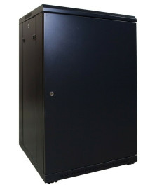 18U server rack with glass door 600x600x1000mm (WxDxH)