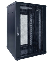 18 HE 19” Serverschrank, mit perforierter Fronttür (BxTxH) 600 x 600 x
