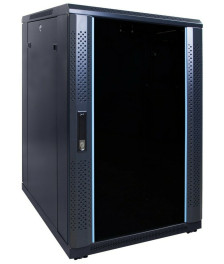 18U server rack with glass door 600x800x1000mm (WxDxH)