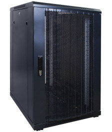 18U server rack with perforated door 600x800x1000mm (WxDxH)