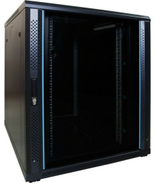 18U server rack with glass door 800x1000x1000mm (WxDxH)