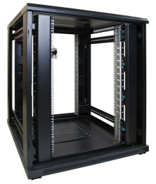 18 HE 19” Serverschrank, mit perforierter Fronttür (BxTxH) 800 x 1000