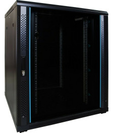 18U server rack with glass door 800x800x1000mm (WxDxH)