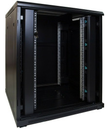 18U server rack with glass door 800x800x1000mm (WxDxH)