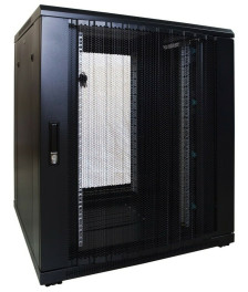 18U server rack with perforated door 800x800x1000mm (WxDxH)