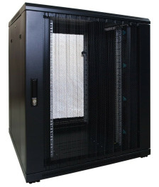 18U server rack with perforated door 800x800x1000mm (WxDxH)