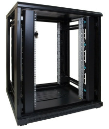 18U server rack with perforated door 800x800x1000mm (WxDxH)