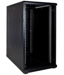 22U server rack with glass door 600x1000x1200mm (WxDxH)