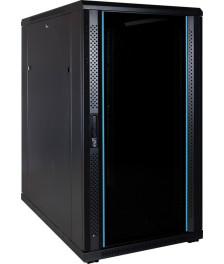 22 HE 19” Serverschrank, mit Glastür (BxTxH) 600 x 1000 x 1200mm