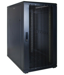 22U server rack with perforated door 600x1000x1200mm (WxDxH)