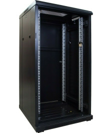 22 HE 19” Serverschrank, mit Glastür (BxTxH) 600 x 600 x 1200mm
