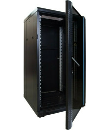 22U server rack with glass door 600x600x1200mm (WxDxH)