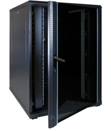 22U server rack with glass door 800x1000x1200mm (WxDxH)