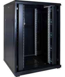 22 HE 19” Serverschrank, mit Glastür (BxTxH) 800 x 800 x 1200mm