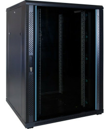 22U server rack with glass door 800x800x1200mm (WxDxH)