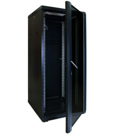 27U server rack with glass door 600x600x1400mm (WxDxH)