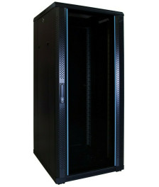 27 HE 19” Serverschrank, mit Glastür (BxTxH) 600 x 600 x 1400mm