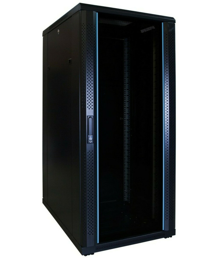 27 HE 19” Serverschrank, mit Glastür (BxTxH) 600 x 800 x 1400mm