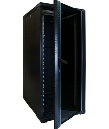 27 HE 19” Serverschrank, mit Glastür (BxTxH) 600 x 800 x 1400mm