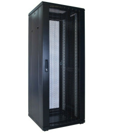 32U server rack with perforated door 600x600x1600mm (WxDxH)