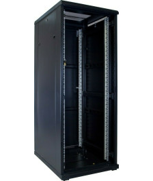32U server rack with glass door 600x800x1600mm (WxDxH)
