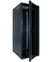32U server rack with glass door 600x800x1600mm (WxDxH)