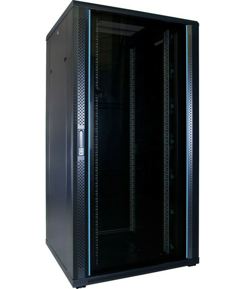 32 HE 19” Serverschrank, mit Glastür (BxTxH) 800 x 800 x 1600mm