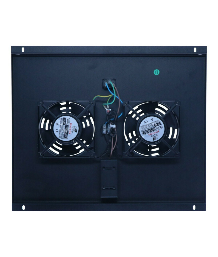 Fan set with 2 fans and thermostat suitable for 600mm deep server racks