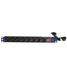 19 inch power strip with 8 sockets and switch