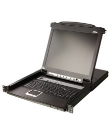 1U 17 inch KVM console with 8 port KVM switch x PS/2