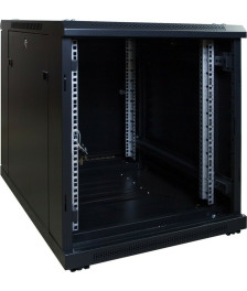 12U mini server rack with glass door 600x800x720mm (WxDxH)