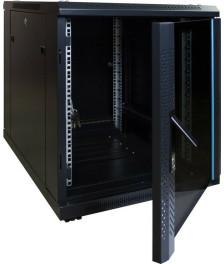 12U mini server rack with glass door 600x800x720mm (WxDxH)