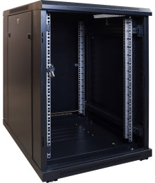 15U mini server rack with glass door 600x800x860mm (WxDxH)