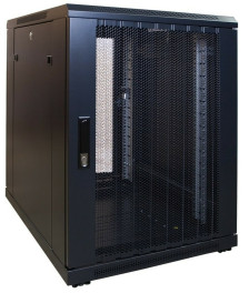 15 HE, kleiner Serverschrank, mit perforierter Fronttür (BxTxH) 600 x