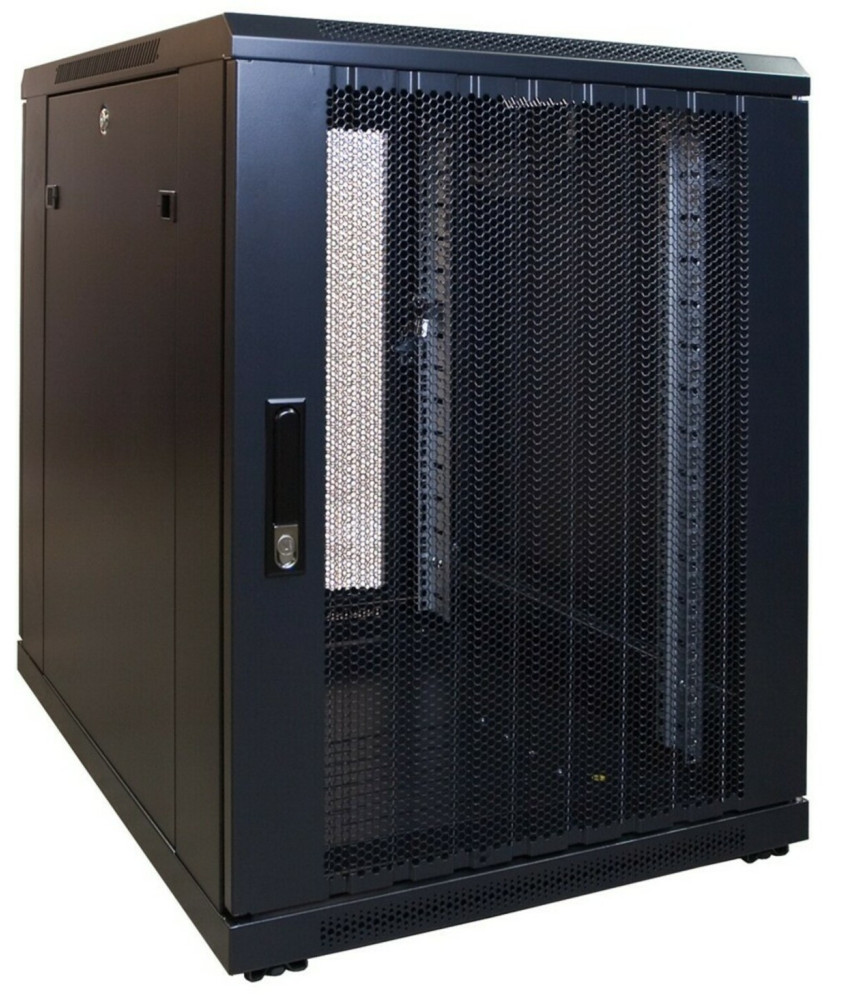 15U mini server rack with perforated door 600x800x860mm (BxDxH)