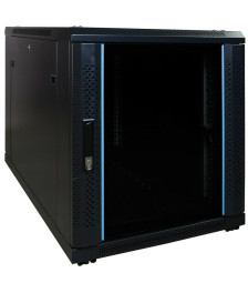 12U mini server rack with glass door 600x1000x720mm (WxDxH)