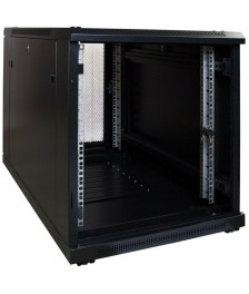 12 HE, kleiner Serverschrank, mit perforierter Fronttür (BxTxH) 600 x