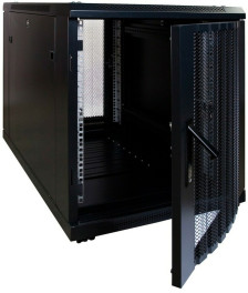 12 HE, kleiner Serverschrank, mit perforierter Fronttür (BxTxH) 600 x