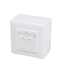 CAT5e UTP / STP opbouwdoos, wit