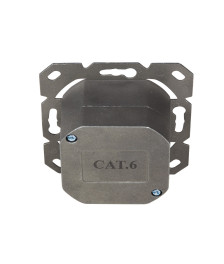 Dose Aufputz Cat. 6/ Class E zweifach, geschirmt, 2 x 45RJ, Weiß