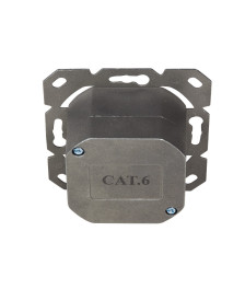 Dose Unterputz Cat. 6/ Class E zweifach, geschirmt, 2 x RJ45 Weiß