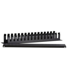 2U 19 inch metal cable tray with sliding cover