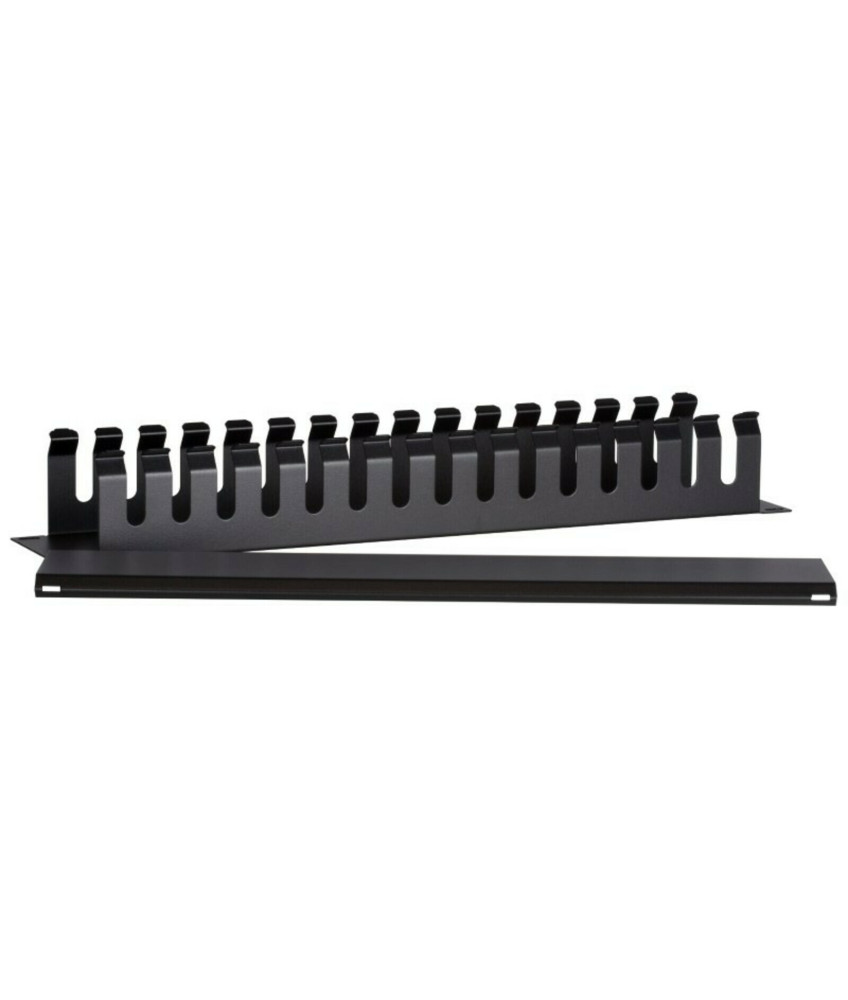 2U 19 inch metal cable tray with sliding cover