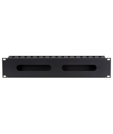 2U 19 inch metal cable tray with sliding cover